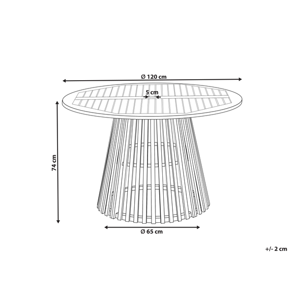 Gartentisch AGELLO 120 cm 120 cm Akazienholz Braun
