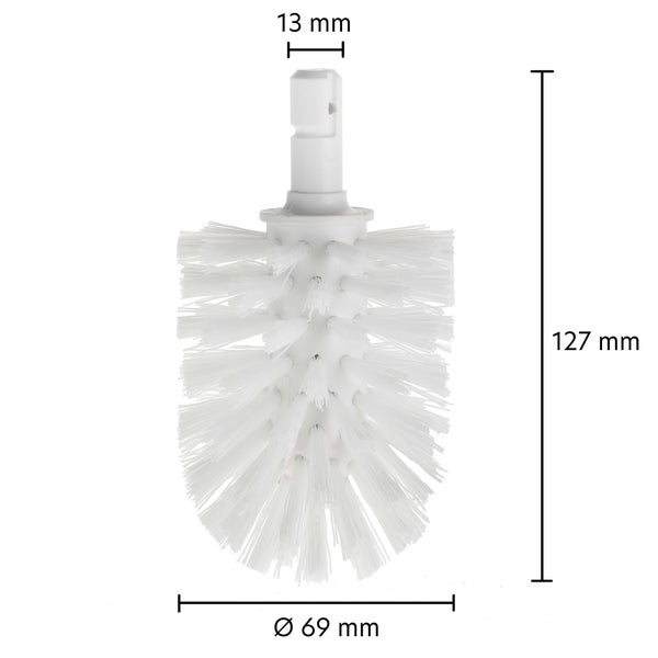 Toilettenbürstenkopf aus Kunststoff, Durchmesser 69 Millimeter