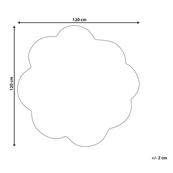 Kinderteppich aus Wolle Blumenform ⌀ 120 cm mehrfarbig THUMBELINA