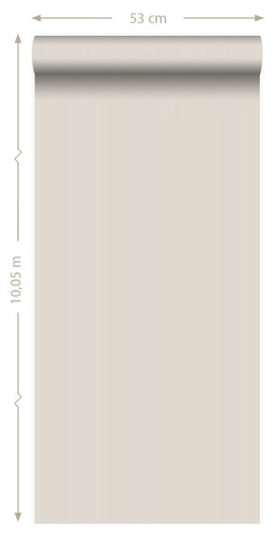 Origin Wallcoverings Tapete feine Streifen Beige - 53 cm x 10.05 m - 346808