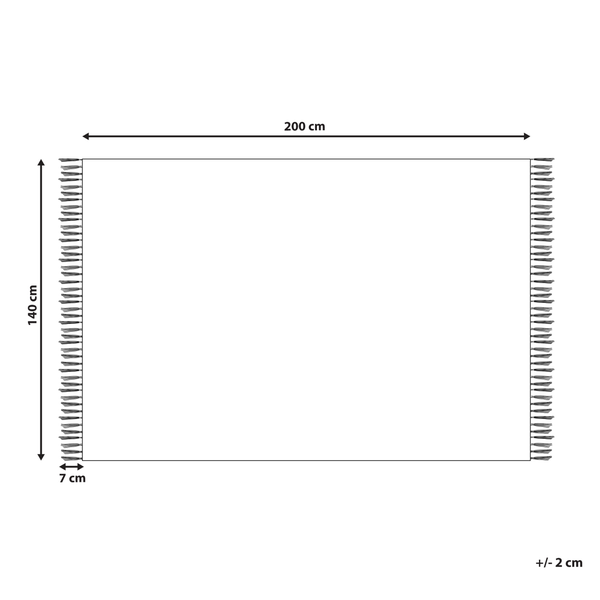 Kelim Teppich Baumwolle mehrfarbig 140 x 200 cm geometrisches Muster Kurzflor TARONIK