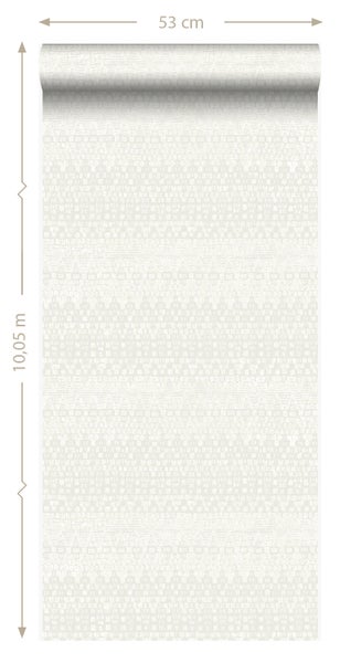 Origin Wallcoverings Tapete Tierhautmuster Weiß - 53 cm x 10,05 m - 347351
