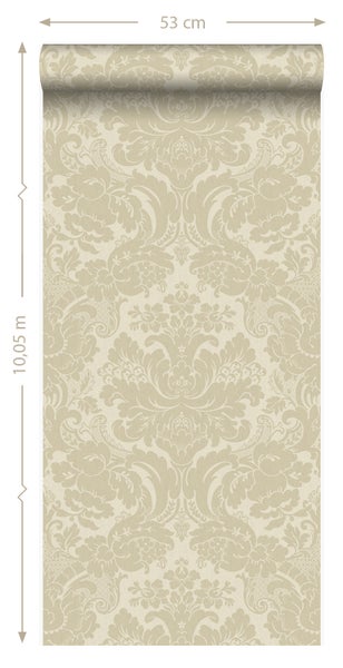 Origin Wallcoverings Tapete Ornamente Beige - 53 cm x 10.05 m - 347042