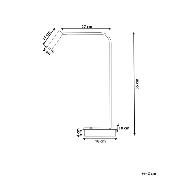 LED Schreibtischlampe LAWSON verstellbar Metall Schwarz
