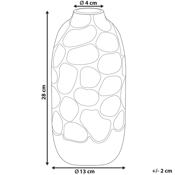 Dekovase CENABUM Steinzeug 28 cm Weiß
