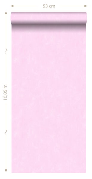 ESTAhome Tapete Kreidefarbe-Look Hellrosa - 53 cm x 10.05 m - 128002