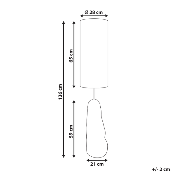 Stehlampe SELB Keramik Schwarz