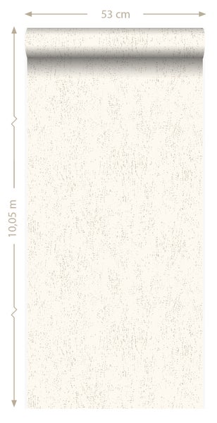 Origin Wallcoverings Tapete Metall-Optik Crême-Weiß - 53 cm x 10.05 m - 347610