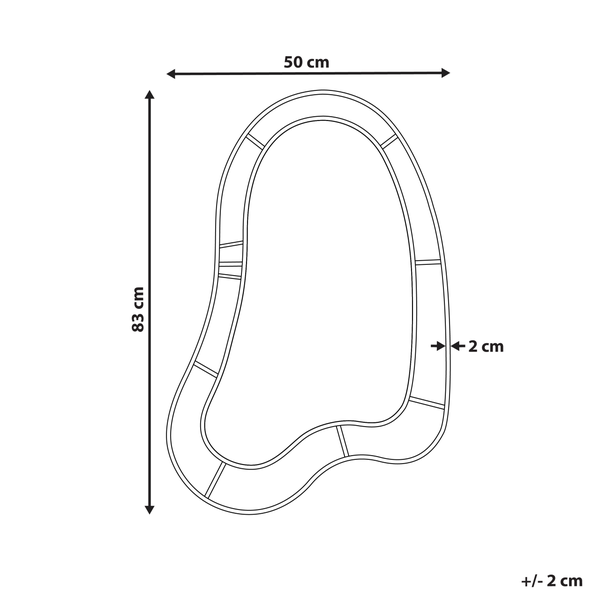 Technische Zeichnung eines Hochbeets mit den Maßen 50 mal 83 Zentimeter