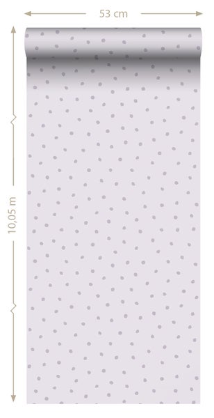 ESTAhome Tapete Punkte Violett - 53 cm x 10.05 m - 139724
