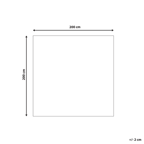 Teppich AVDAN Beige 200 x 200 cm Baumwolle
