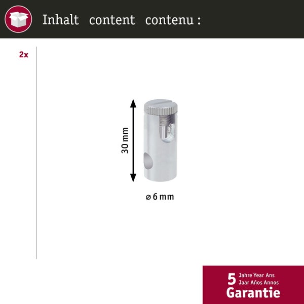 Befestigungselement 30 mm Länge und 6 mm Durchmesser