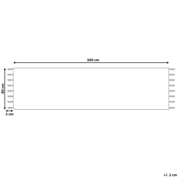Teppich TALPUR Gelb 80 x 300 cm Jute