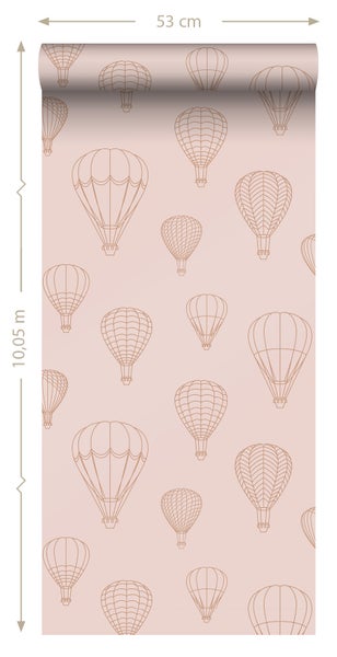 ESTAhome Tapete Luftballons Terrakottarosa - 50 x 900 cm - 139720