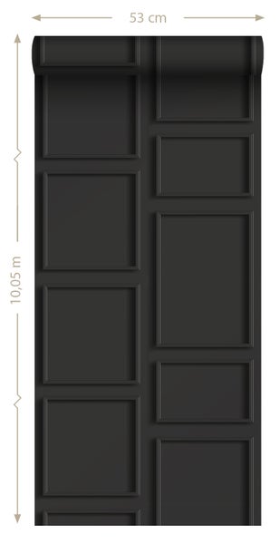 Origin Wallcoverings Tapete Holzwandverkleidung Schwarz - 53 cm x 10.05 m - 347861