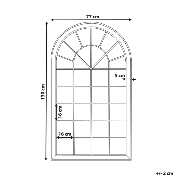 Wandspiegel TREVOL 77 cm 130 cm Metall Schwarz
