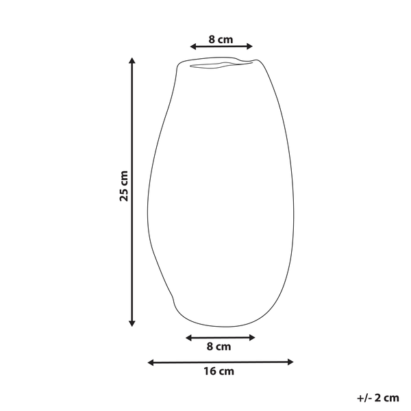 Blumenvase BATOIDEA Steinzeug 25 cm Hellbeige