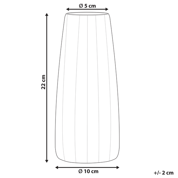 Blumenvase OKTONIA Glas 22 cm Orange