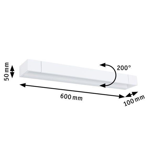 Selection Bathroom LED Wandleuchte 3-Step-Dim Lucille IP44 2700K 1600lm 230V 18W dimmbar Weiß