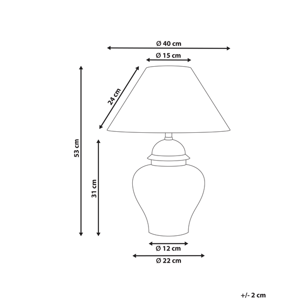 Tischlampe SORRAIA Porzellan Weiß / Blau