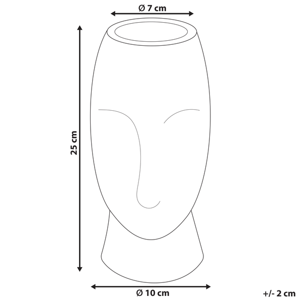 Blumenvase PALLINI Steinzeug 24 cm Pfirsichrosa