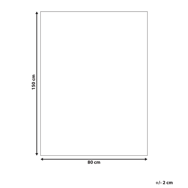 Abbildung mit Maßangaben 150 cm Höhe und 80 cm Breite