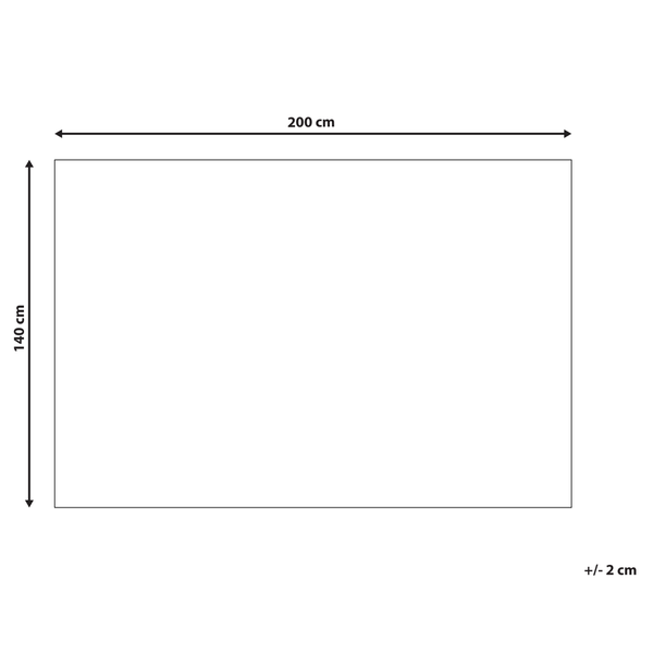 Teppich KADAPA Beige 140 x 200 cm Baumwolle
