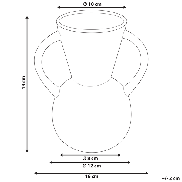 Blumenvase ORESTIADA Keramik 19 cm Braun