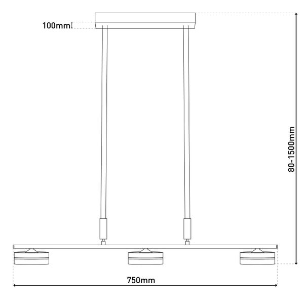 LED 3er-Pendelleuchte TRIBERG