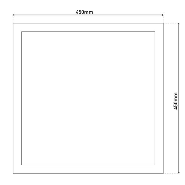 LED Aufbaupanel NICOLA, Aufbauleuchte aus Metall und Kunststoff mit fest verbauten LEDs in neutralweiß, Panel für Innenräume 45 x 45 cm