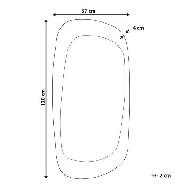 Abmessungen einer Badewanne mit 120 mal 57 Zentimetern