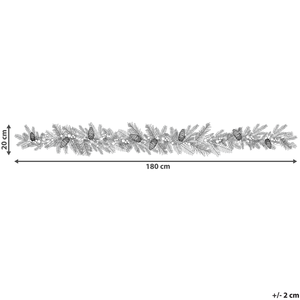 Weihnachtsgirlande LED TENALA 180 cm Grün