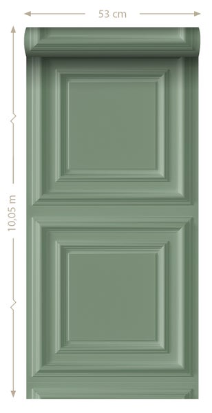 Origin Wallcoverings Tapete Holzwandverkleidung Graugrün - 53 cm x 10.05 m - 347830