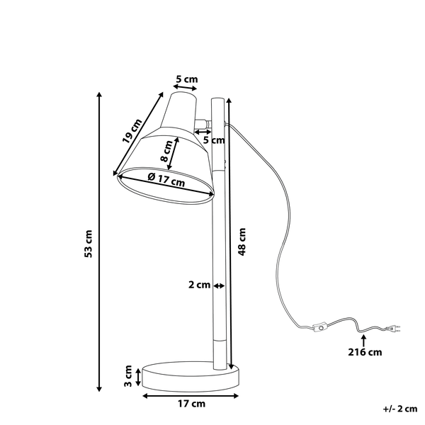 Schreibtischlampe ALDAN verstellbar Metall Weiß