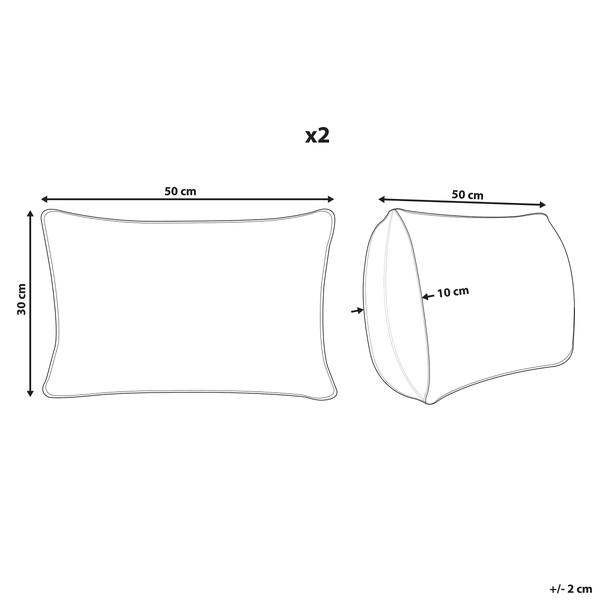 Dekokissen 2er Set NIEREMBERGIA 30 x 50 cm Beige