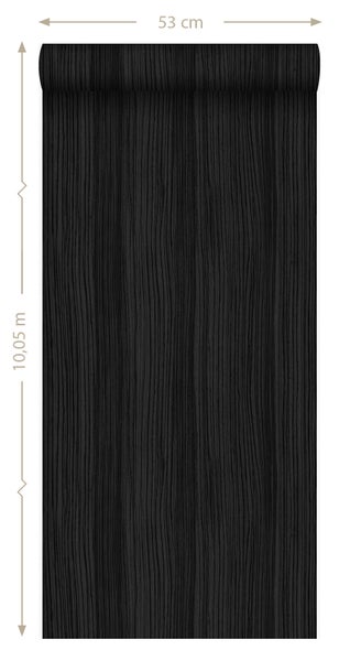 Origin Wallcoverings Tapete Streifenmuster Schwarz - 53 cm x 10.05 m - 347240