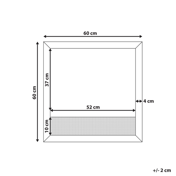 Wandspiegel heller Holzfarbton quadratisch 60 x 60 cm ROSELL