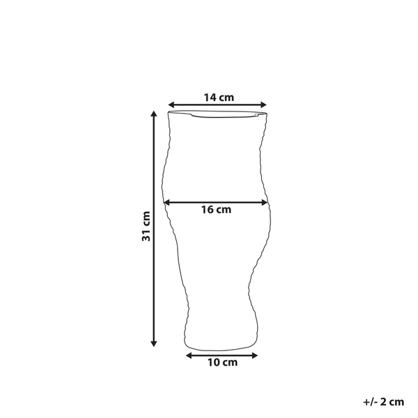 Blumenvase DYTIKO Glas 31 cm Grau