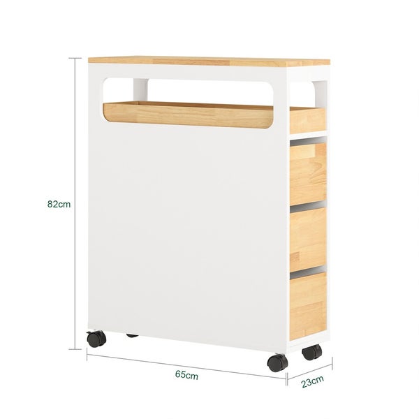 Rollwagen mit drei Schubladen, 82x65x23 Zentimeter