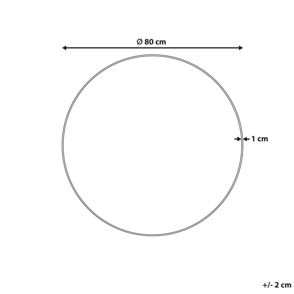 Kreis mit Durchmesser 80 cm und Dicke 1 cm