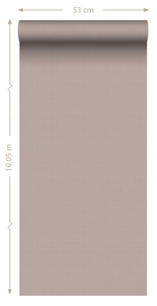 ESTAhome Tapete Leinen-Optik Altrosa - 53 cm x 10.05 m - 139239