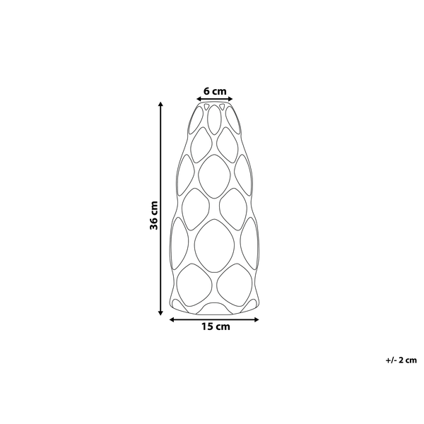 Blumenvase AVILA Steinzeug 36 cm Weiß