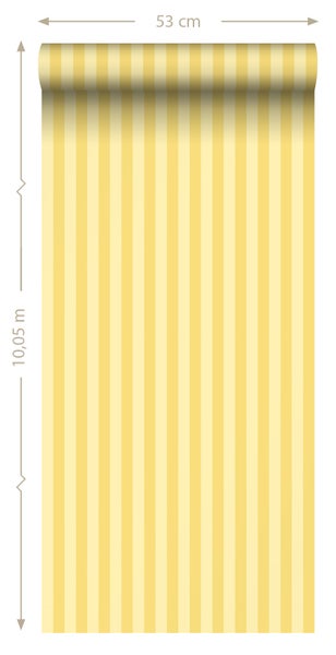 ESTAhome Tapete Streifen Gelb - 50 x 900 cm - 131570