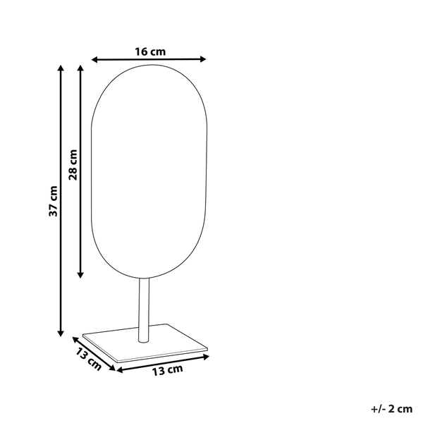 Abmessungen einer Tischleuchte
