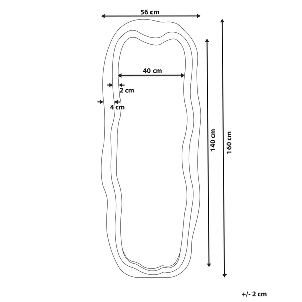 Abmessungen einer Badewanne: 56 cm breit, 160 cm lang.