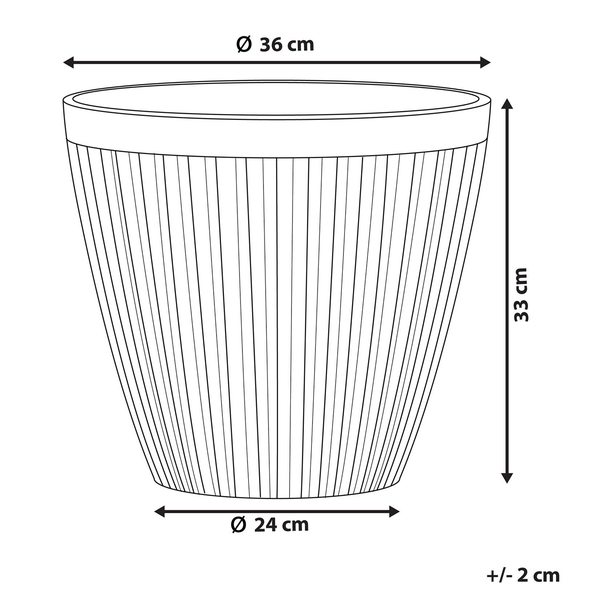 Blumenkübel POKA 36 cm Taupe