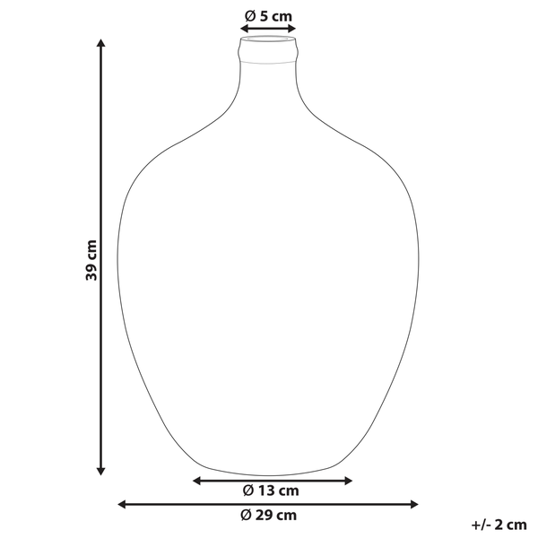 Blumenvase ROTI Glas 39 cm Türkis