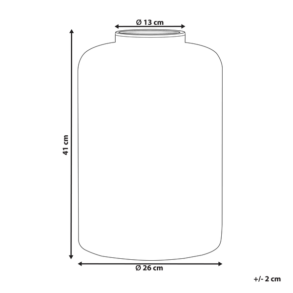 Dekovase MIRCHI Glas 41 cm Orange