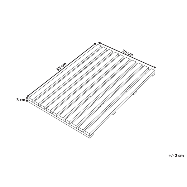 Badematte BARTOW Hellbraun 53 x 36 cm Bambusholz