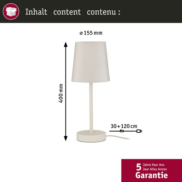 Abmessungen der Tischleuchte